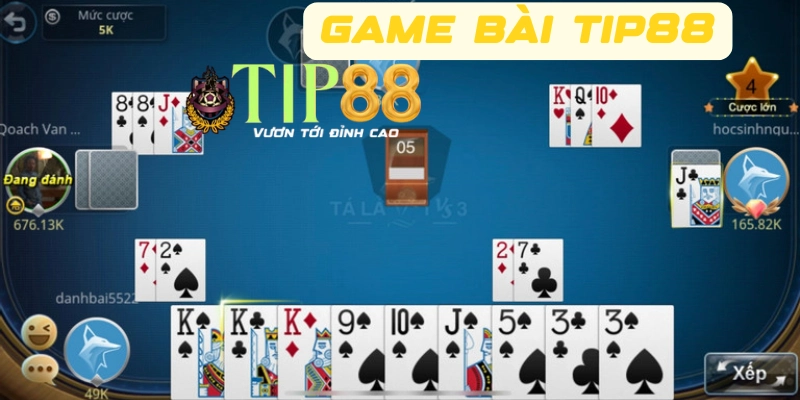 Hướng dẫn quy trình chơi Game bài TIP88